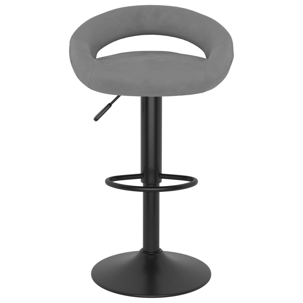 Tabourets de bar lot de 2 gris clair velours - XIOS