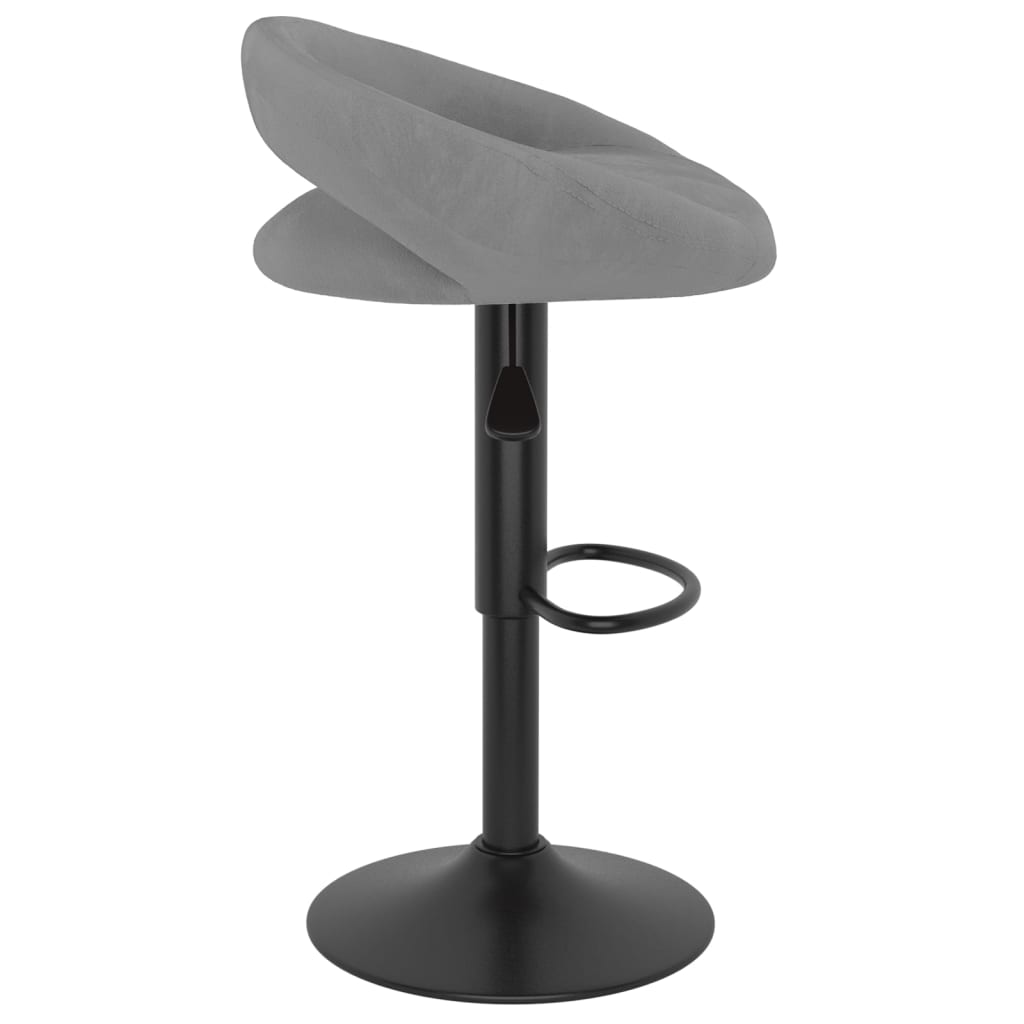 Tabourets de bar lot de 2 gris clair velours - XIOS