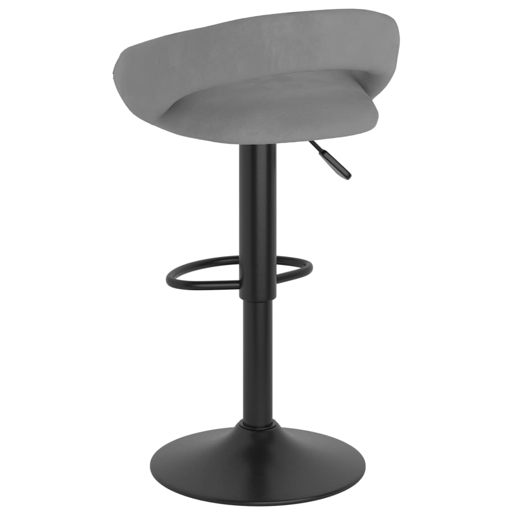 Tabourets de bar lot de 2 gris clair velours - XIOS