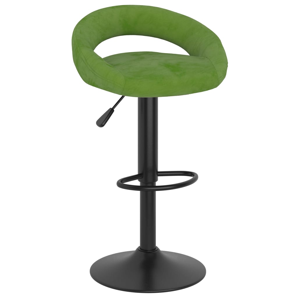 Tabourets de bar lot de 2 vert clair velours - XIOS