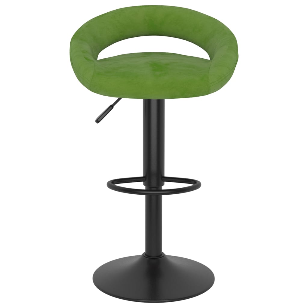 Tabourets de bar lot de 2 vert clair velours - XIOS