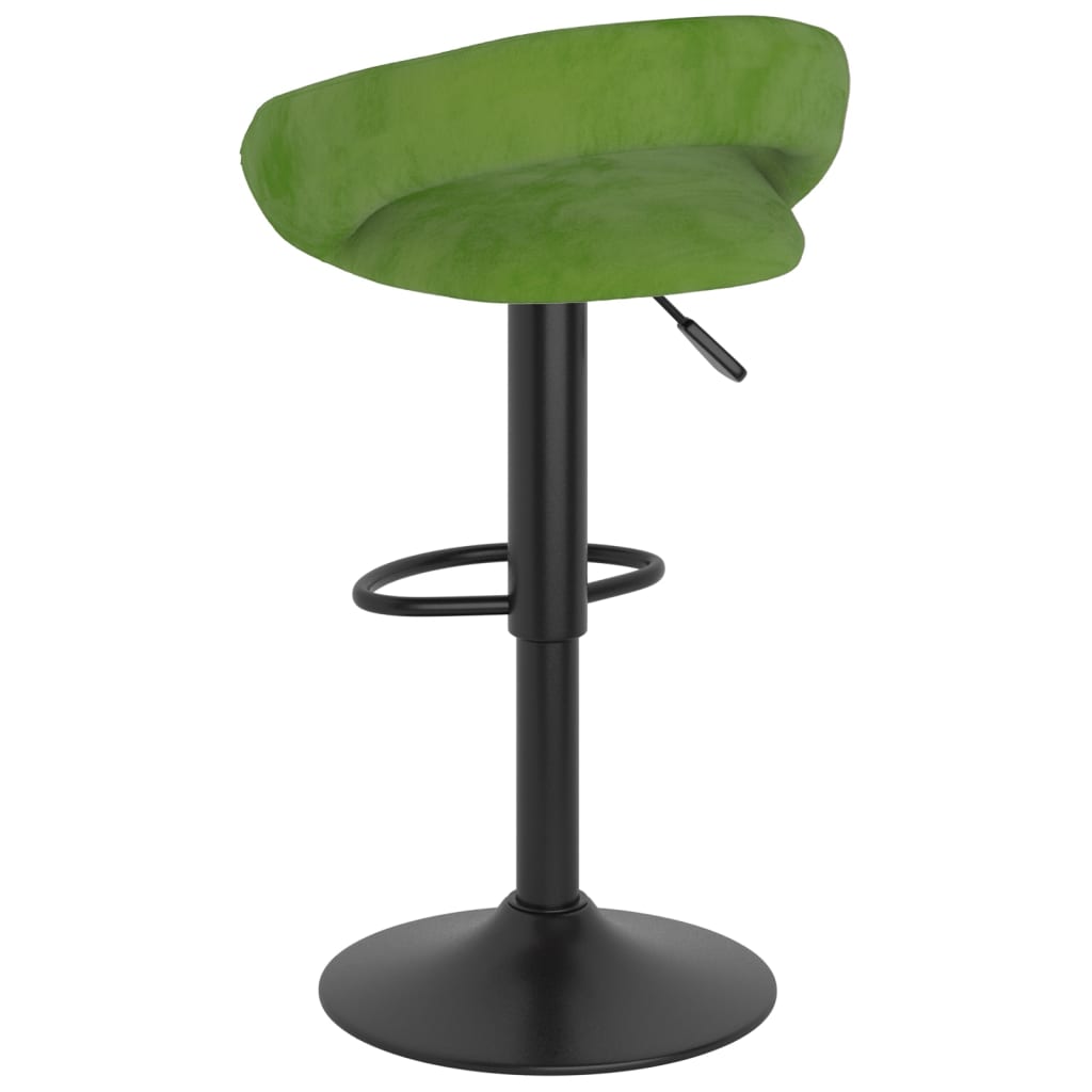 Tabourets de bar lot de 2 vert clair velours - XIOS