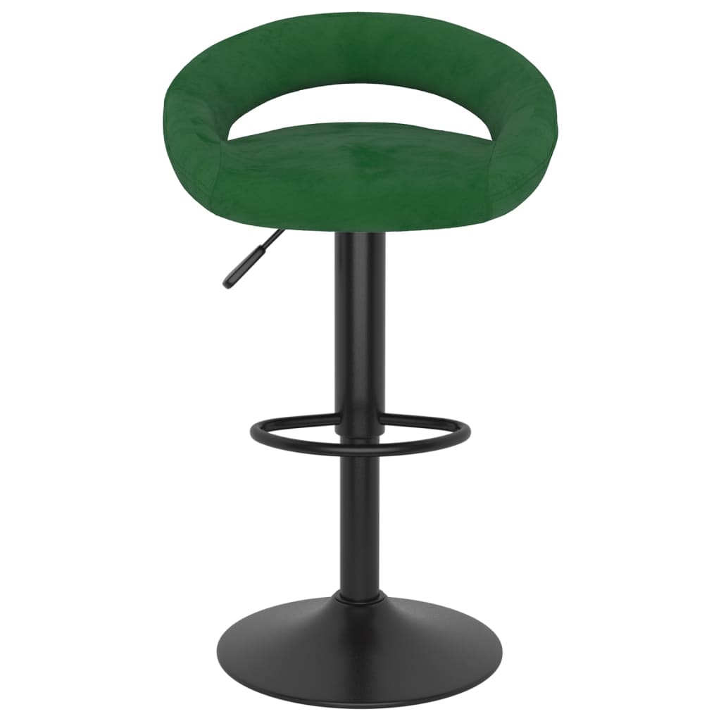 Tabourets de bar lot de 2 vert foncé velours - XIOS