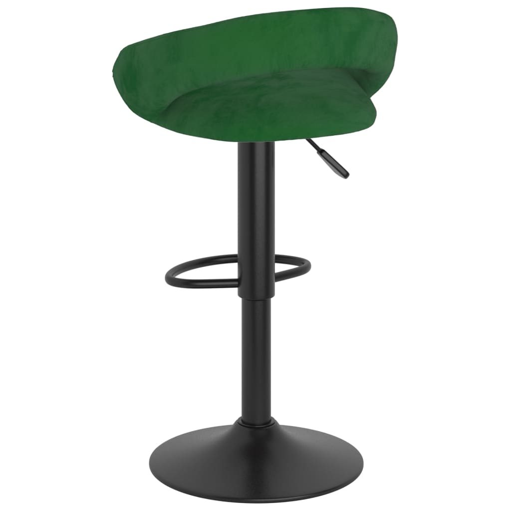 Tabourets de bar lot de 2 vert foncé velours - XIOS