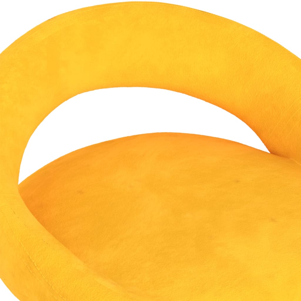 Tabourets de bar lot de 2 jaune moutarde velours - XIOS