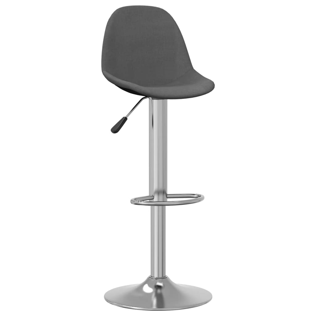 Tabourets de bar lot de 2 gris foncé tissu - XIOS