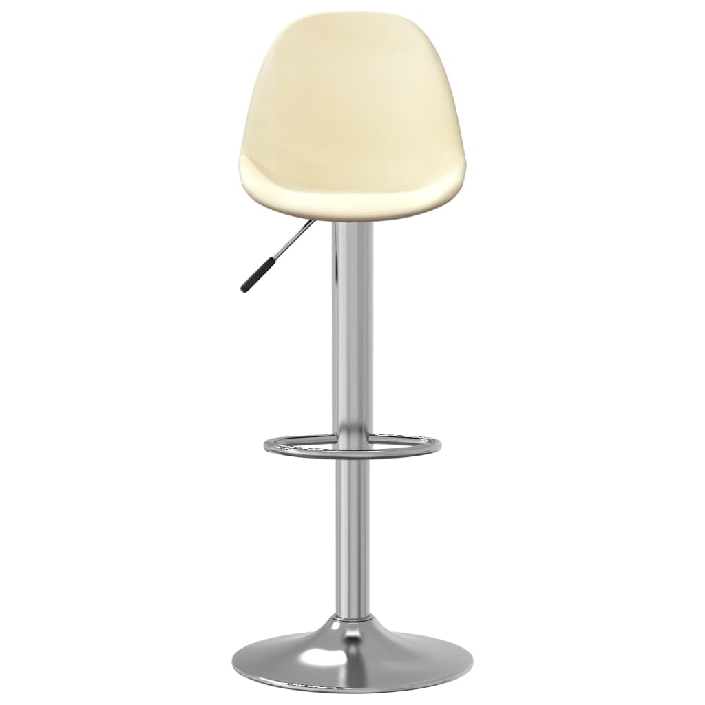 Tabourets de bar lot de 2 crème tissu - XIOS