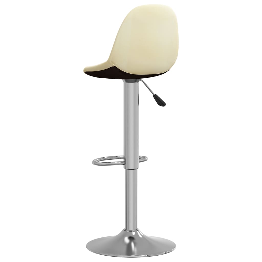 Tabourets de bar lot de 2 crème tissu - XIOS