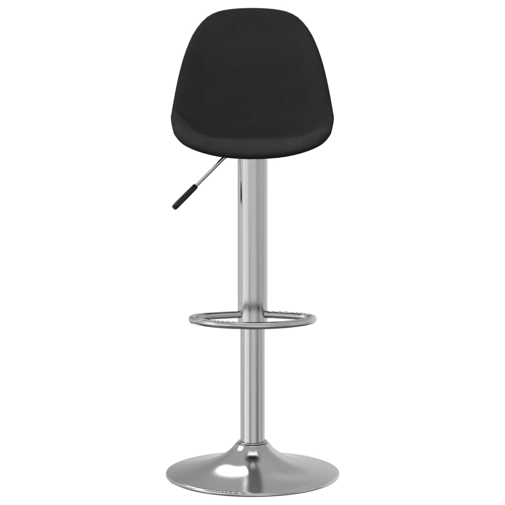Tabourets de bar lot de 2 noir tissu - XIOS