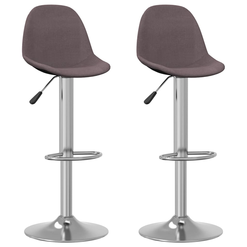 Tabourets de bar lot de 2 taupe tissu - XIOS