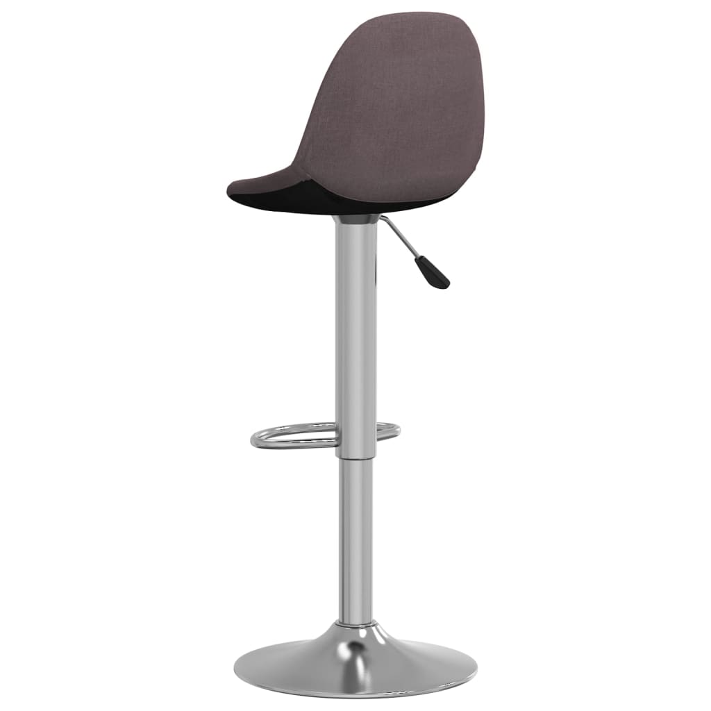 Tabourets de bar lot de 2 taupe tissu - XIOS