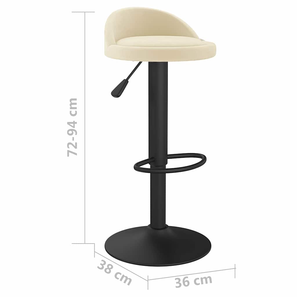 Tabouret de bar Crème Velours - XIOS