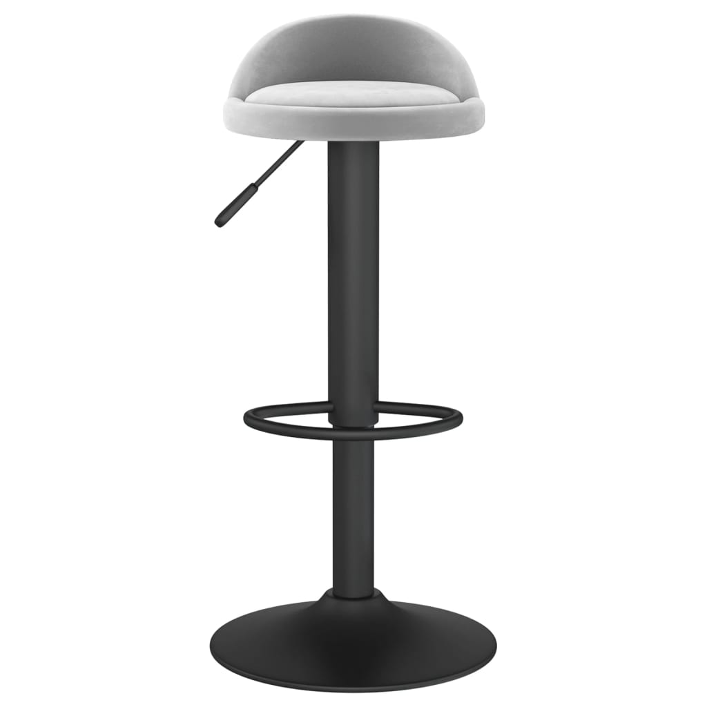 Tabouret de bar Gris clair Velours - XIOS