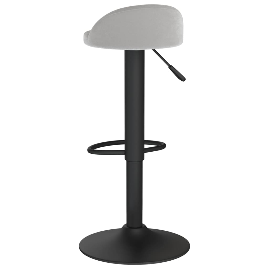 Tabouret de bar Gris clair Velours - XIOS