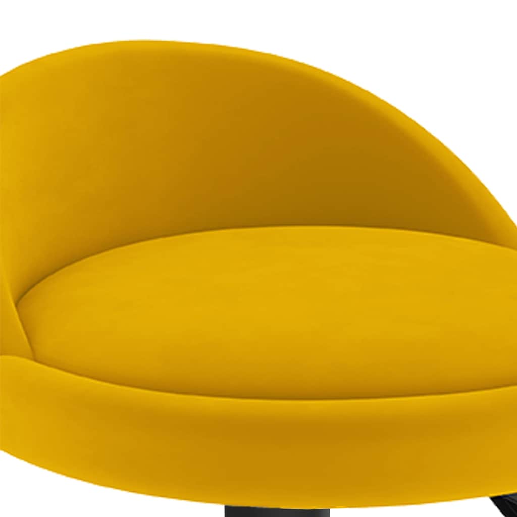 Tabouret de bar jaune velours - XIOS