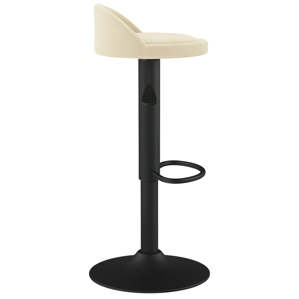 Tabourets de bar lot de 2 crème velours - XIOS