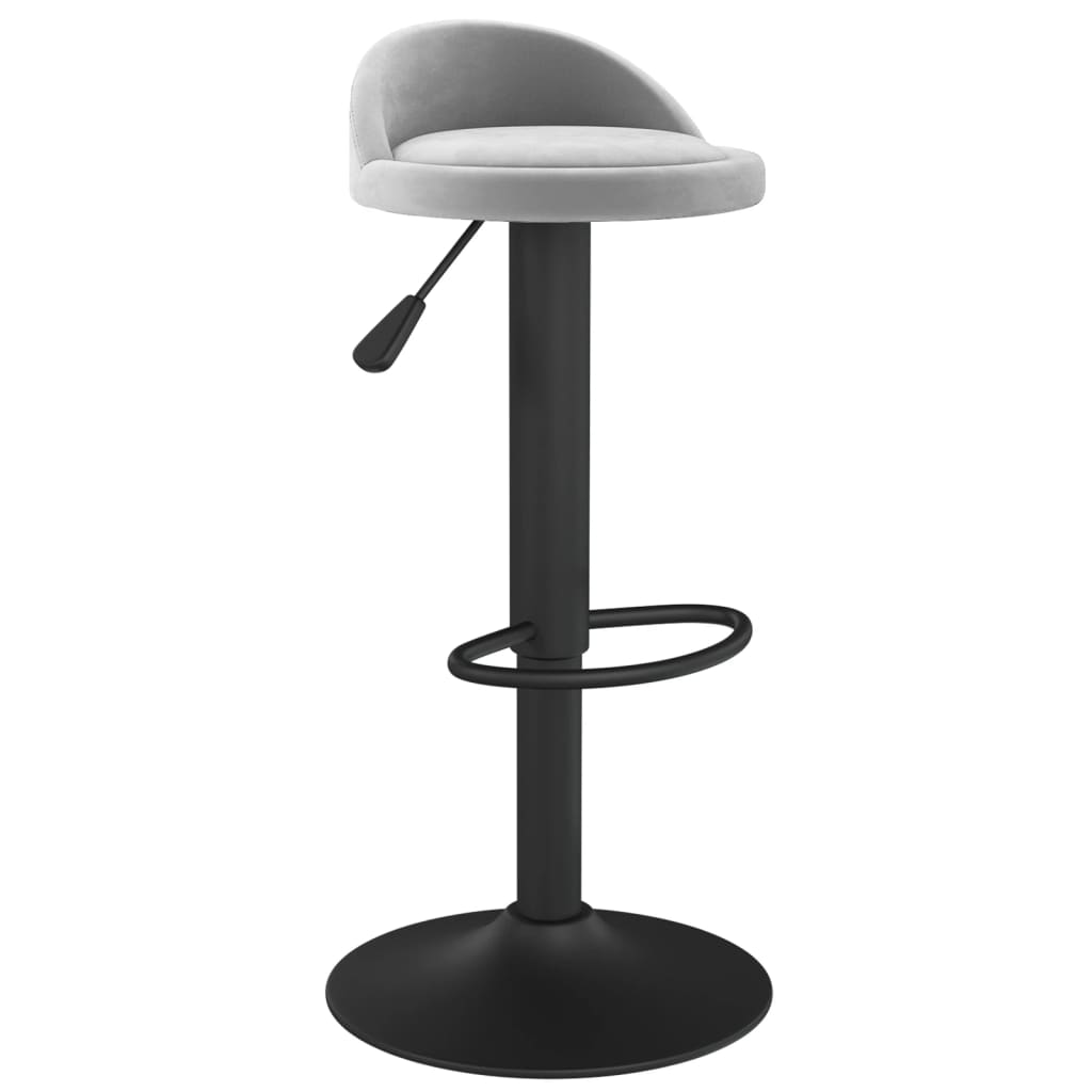 Tabourets de bar lot de 2 gris clair velours - XIOS