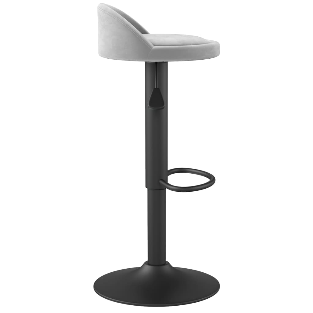 Tabourets de bar lot de 2 gris clair velours - XIOS
