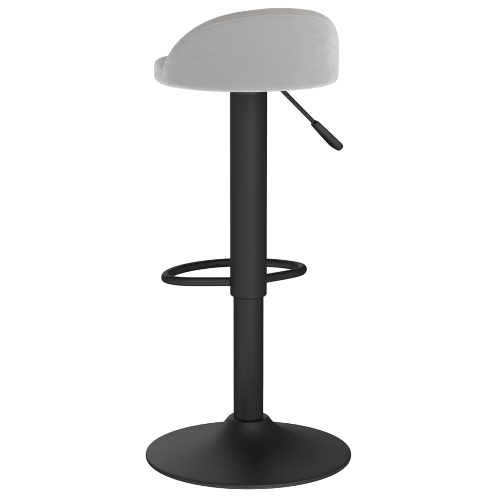 Tabourets de bar lot de 2 gris clair velours - XIOS