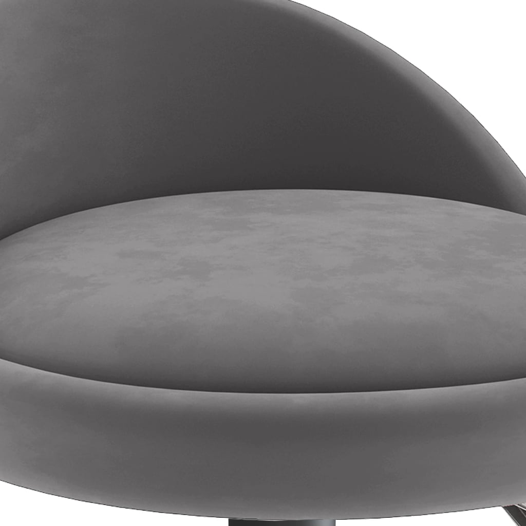 Tabourets de bar lot de 2 gris foncé velours - XIOS