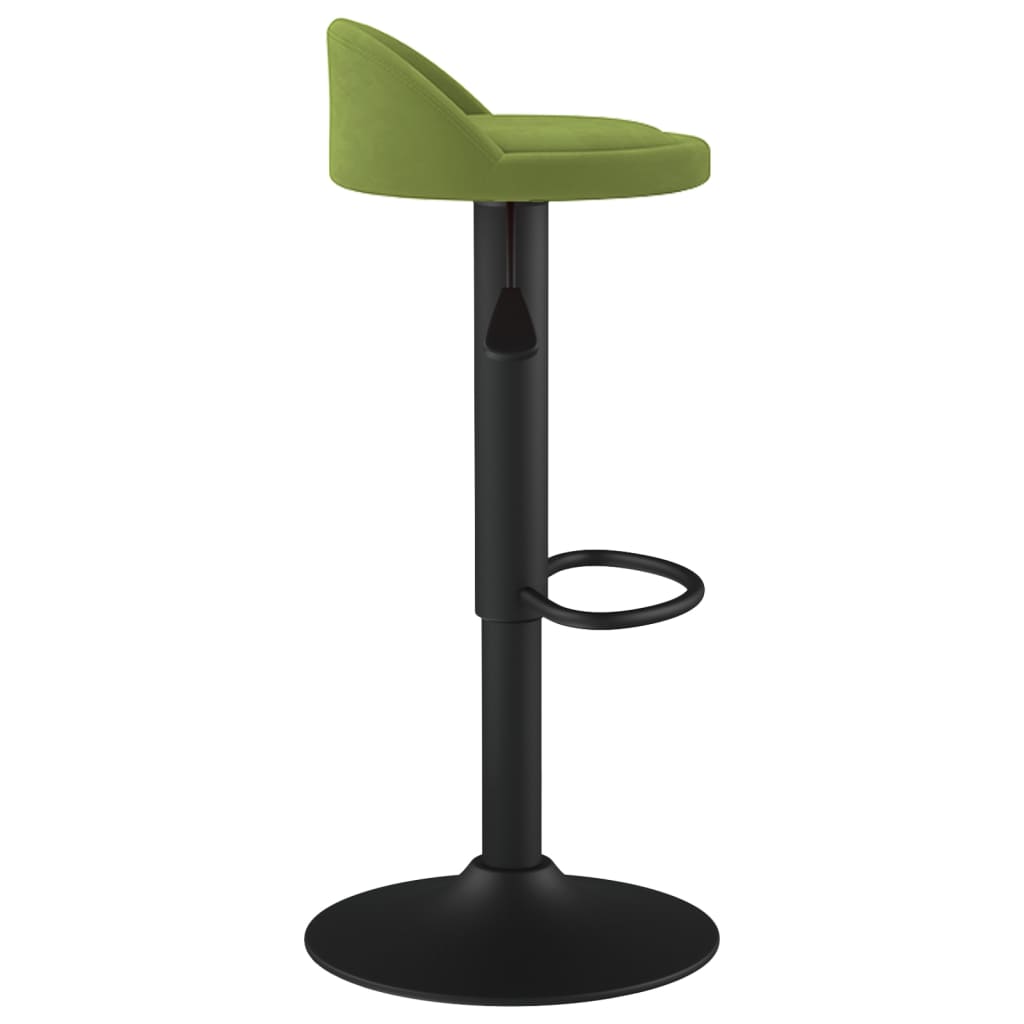 Tabourets de bar lot de 2 vert clair velours - XIOS