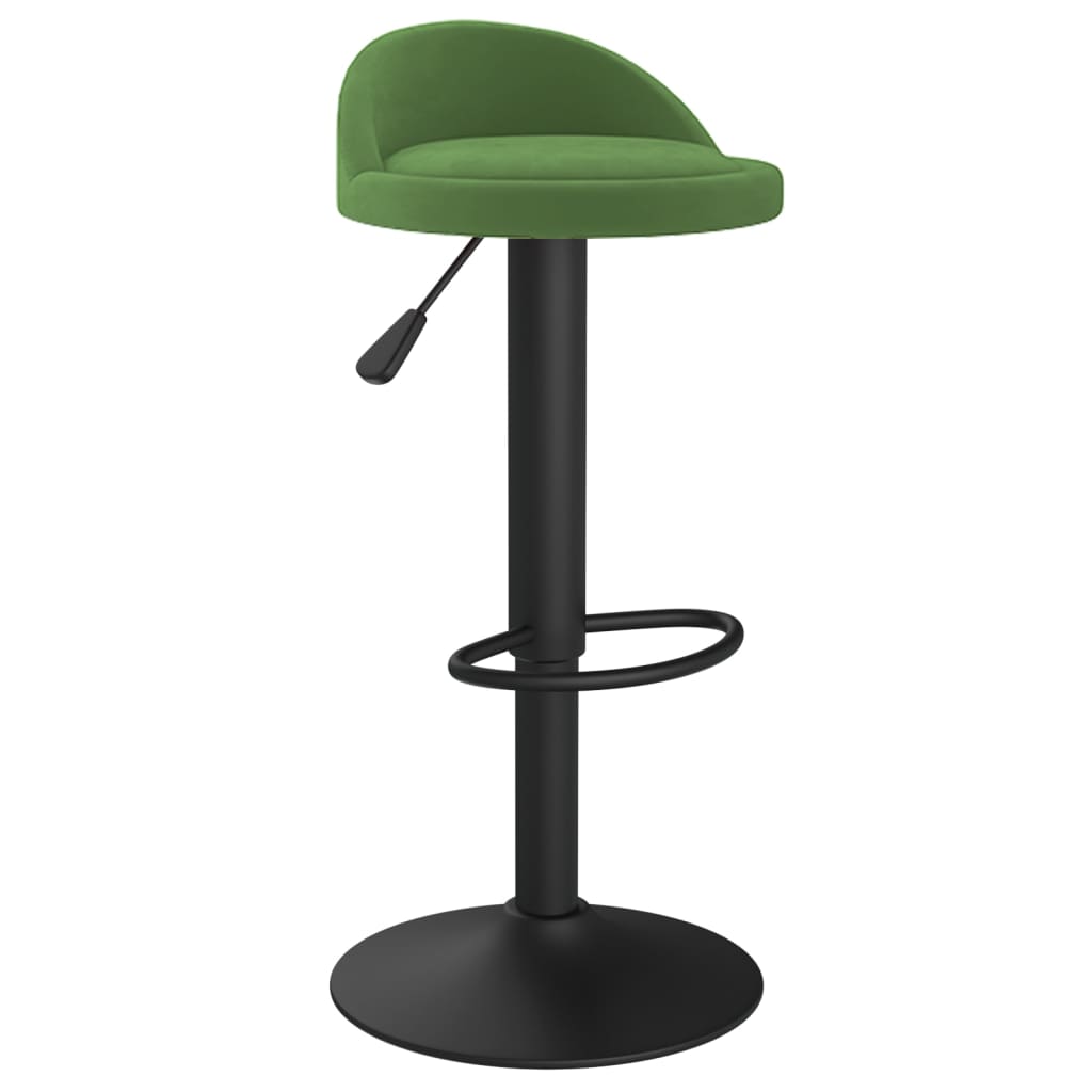 Tabourets de bar lot de 2 vert foncé velours - XIOS
