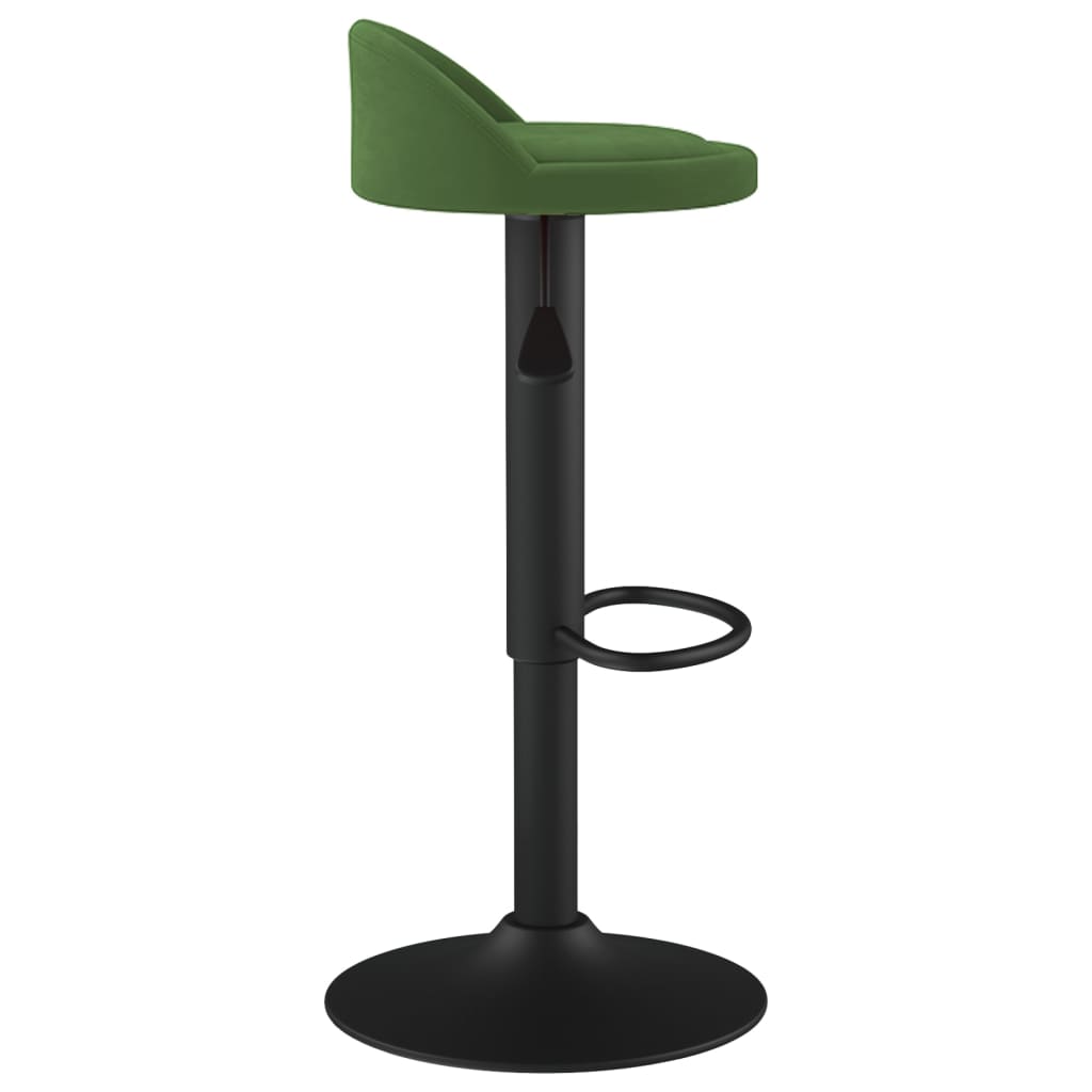 Tabourets de bar lot de 2 vert foncé velours - XIOS