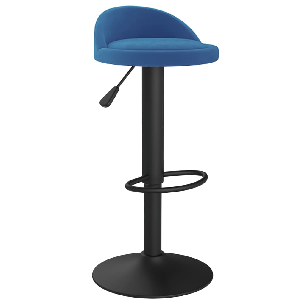 Tabourets de bar lot de 2 bleu velours - XIOS