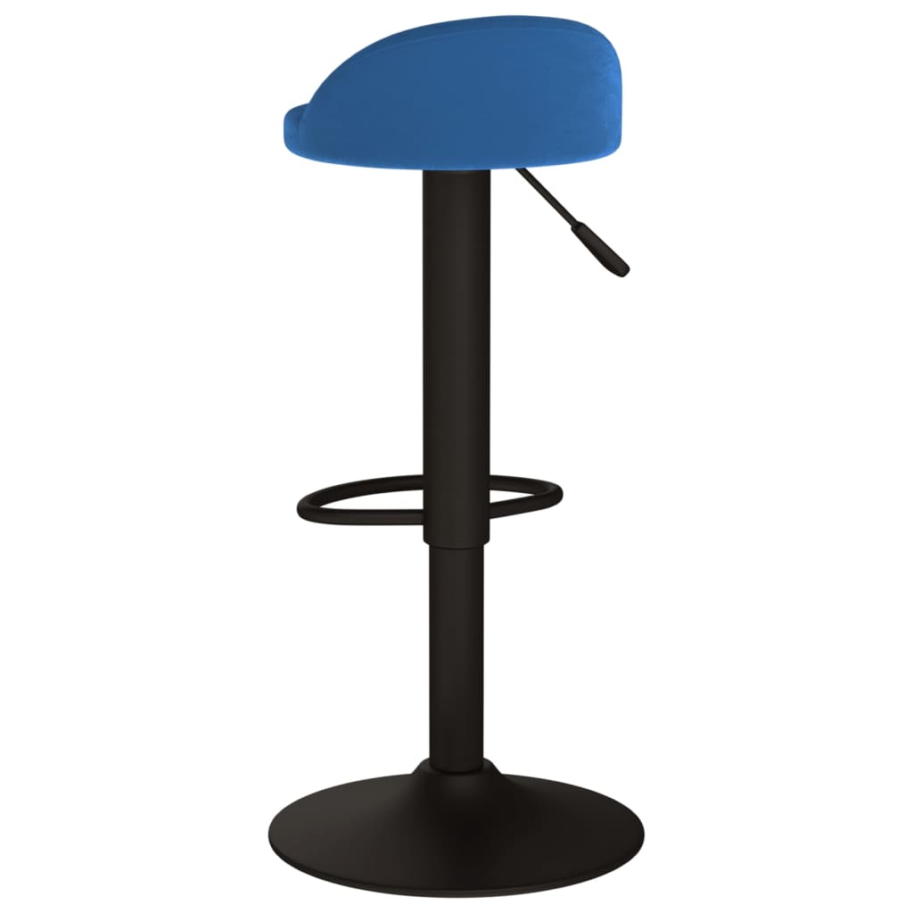 Tabourets de bar lot de 2 bleu velours - XIOS