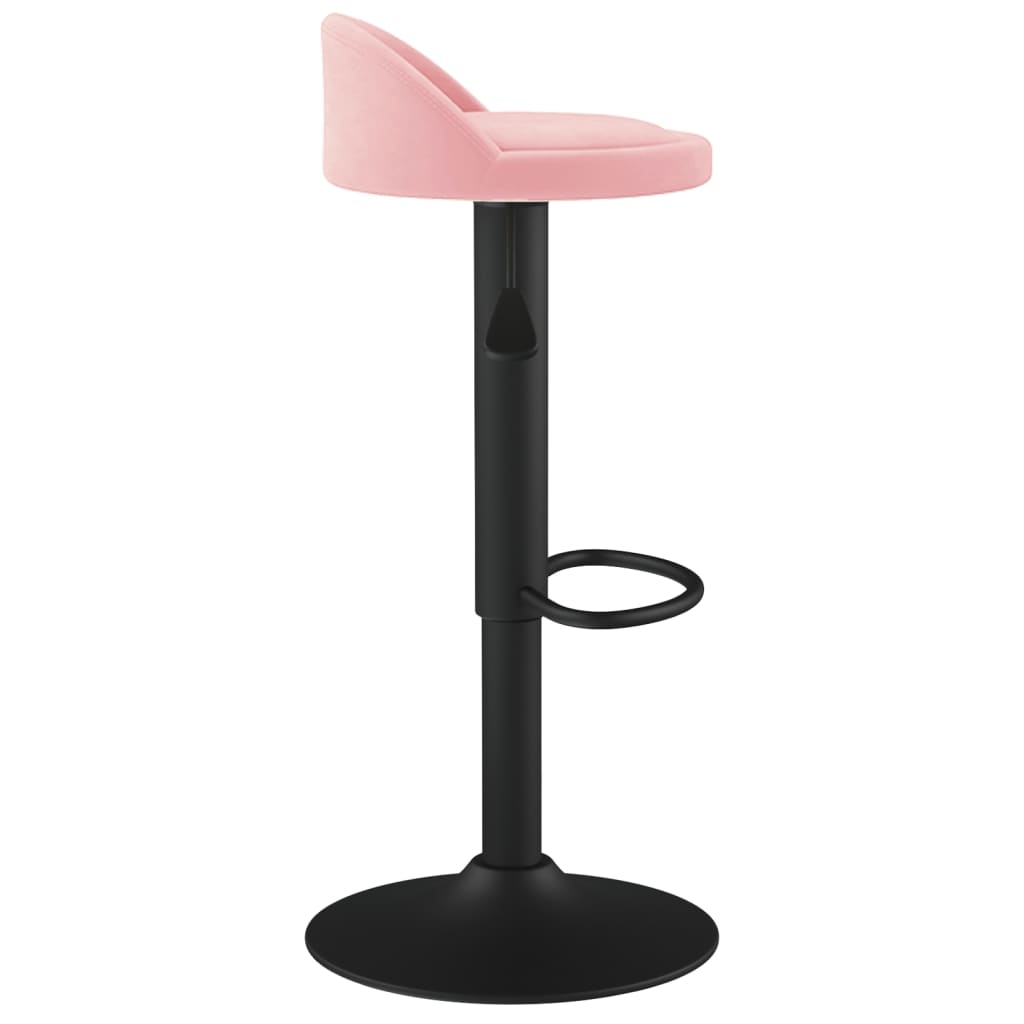 Tabourets de bar lot de 2 rose velours - XIOS