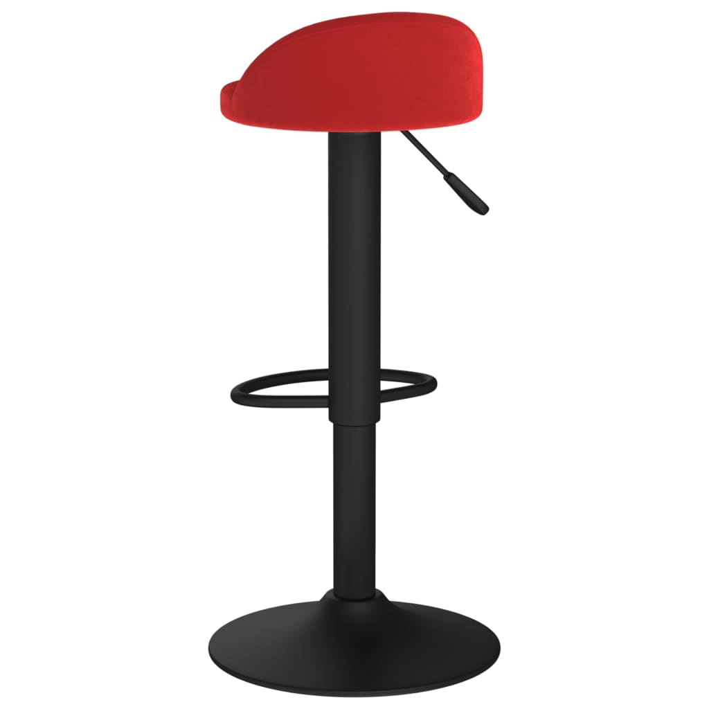 Tabourets de bar lot de 2 rouge bordeaux velours - XIOS