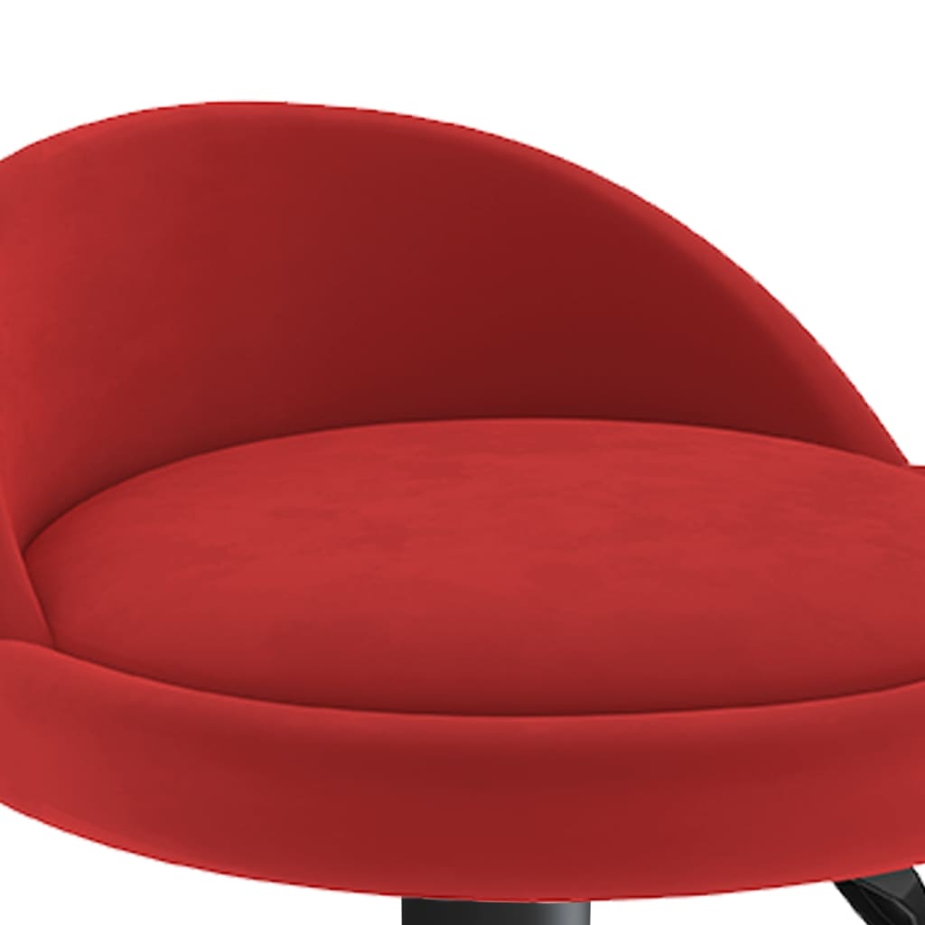Tabourets de bar lot de 2 rouge bordeaux velours - XIOS