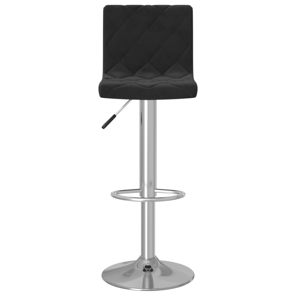 Tabourets de bar lot de 2 noir velours - XIOS