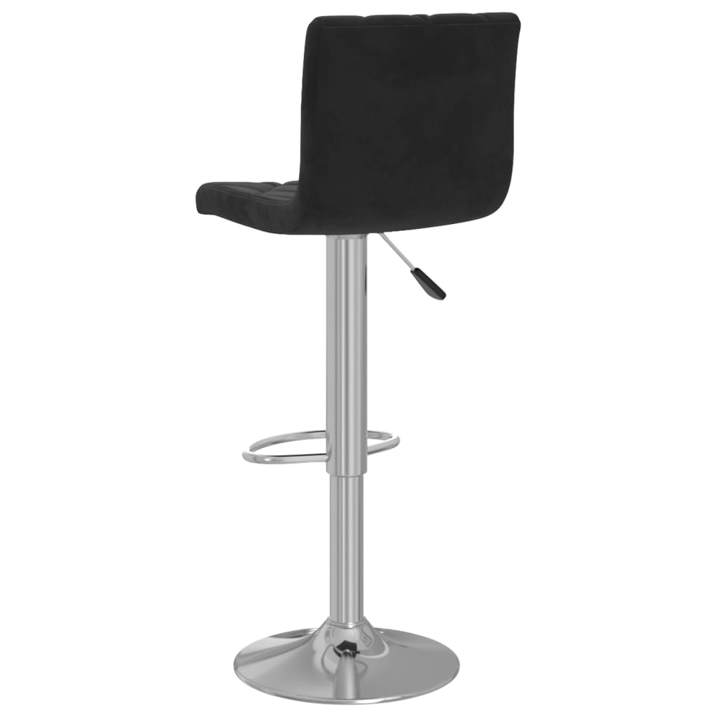 Tabourets de bar lot de 2 noir velours - XIOS
