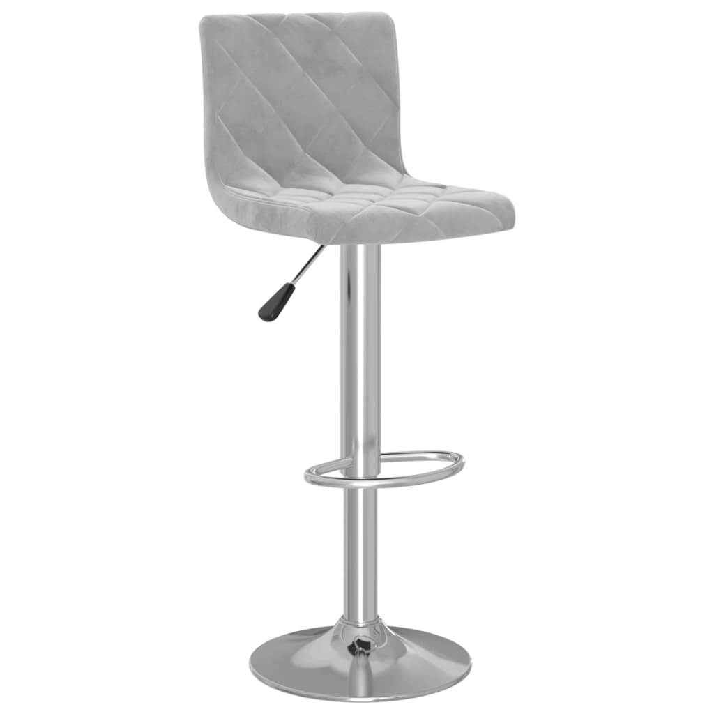 Tabourets de bar lot de 2 gris clair velours - XIOS