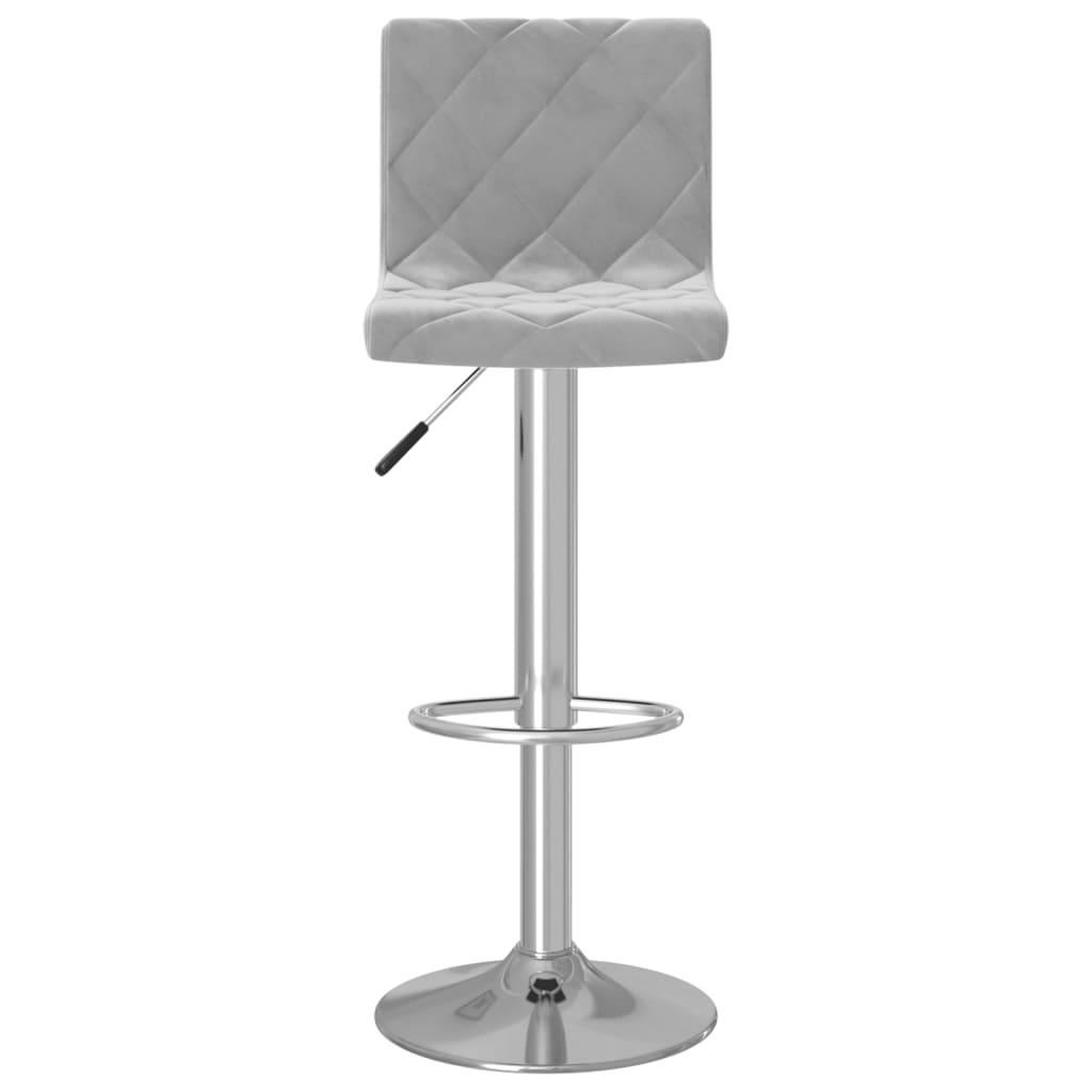 Tabourets de bar lot de 2 gris clair velours - XIOS