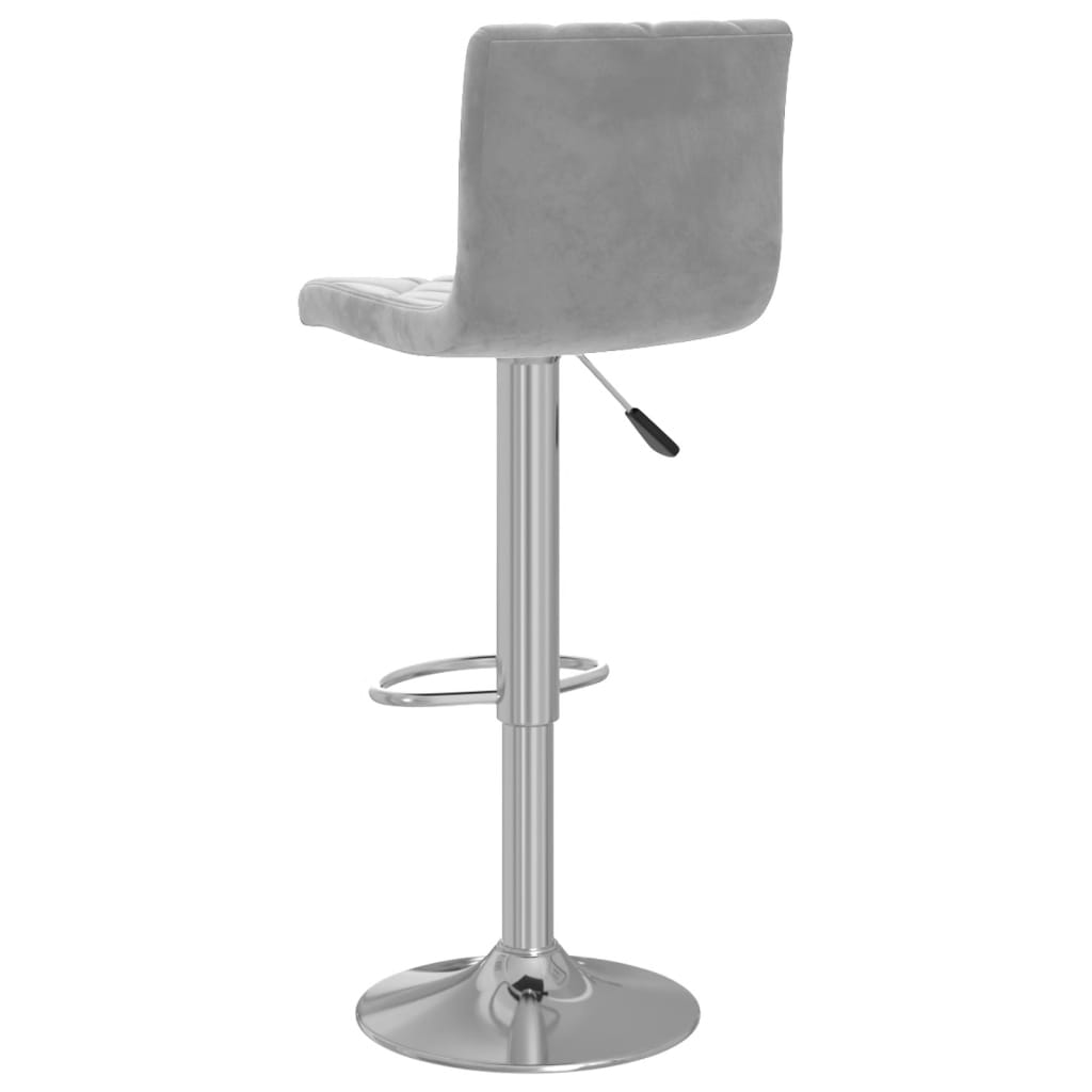 Tabourets de bar lot de 2 gris clair velours - XIOS