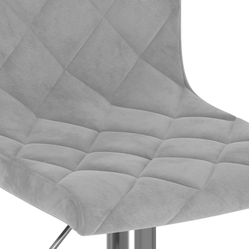 Tabourets de bar lot de 2 gris clair velours - XIOS