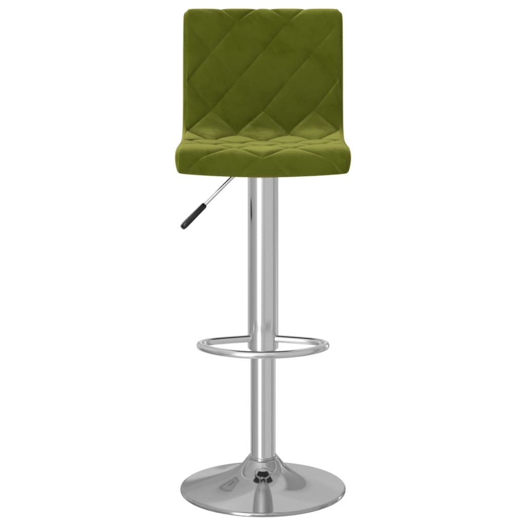 Tabourets de bar lot de 2 vert clair velours - XIOS