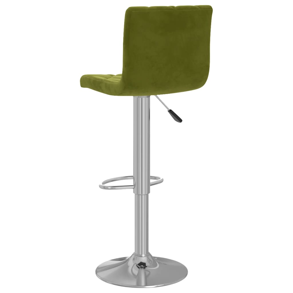 Tabourets de bar lot de 2 vert clair velours - XIOS