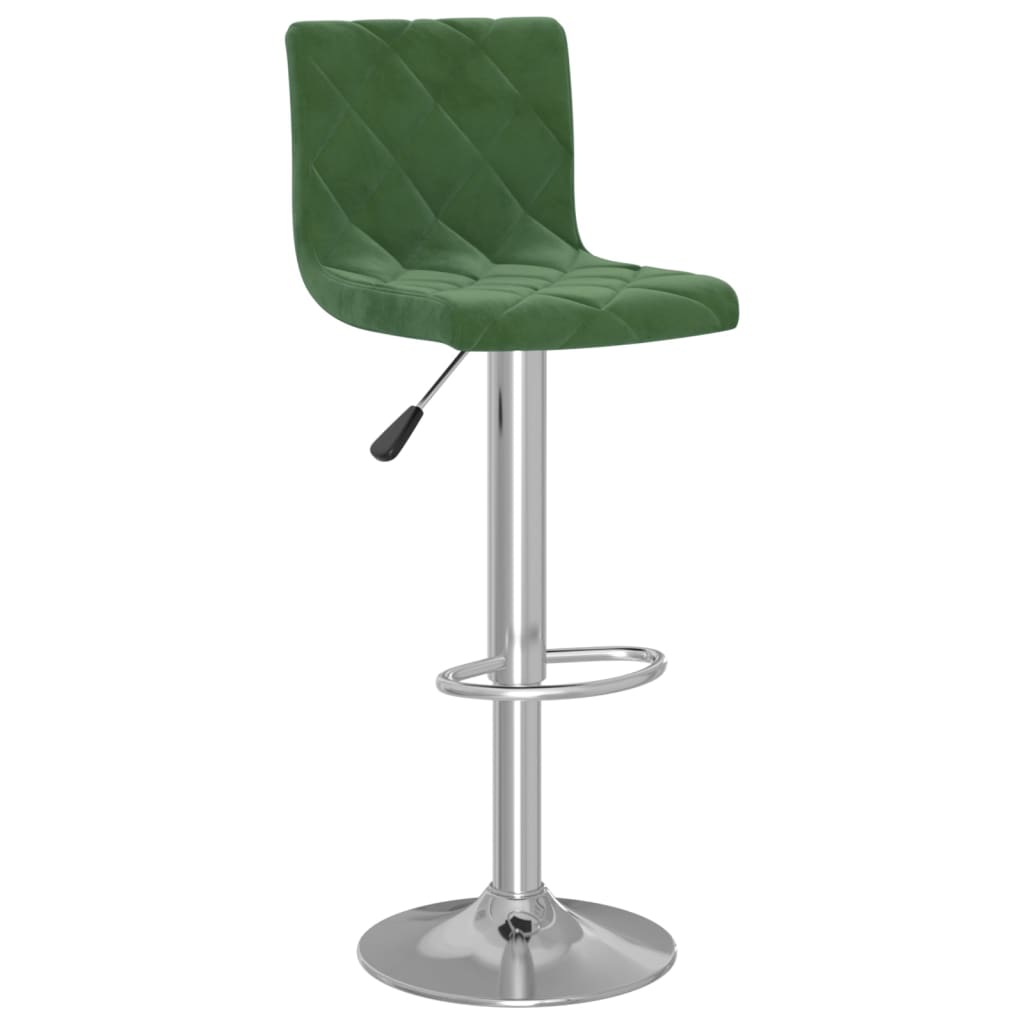Tabourets de bar lot de 2 vert foncé velours - XIOS