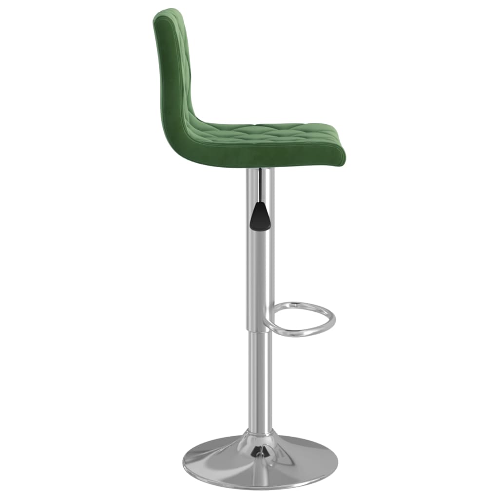 Tabourets de bar lot de 2 vert foncé velours - XIOS