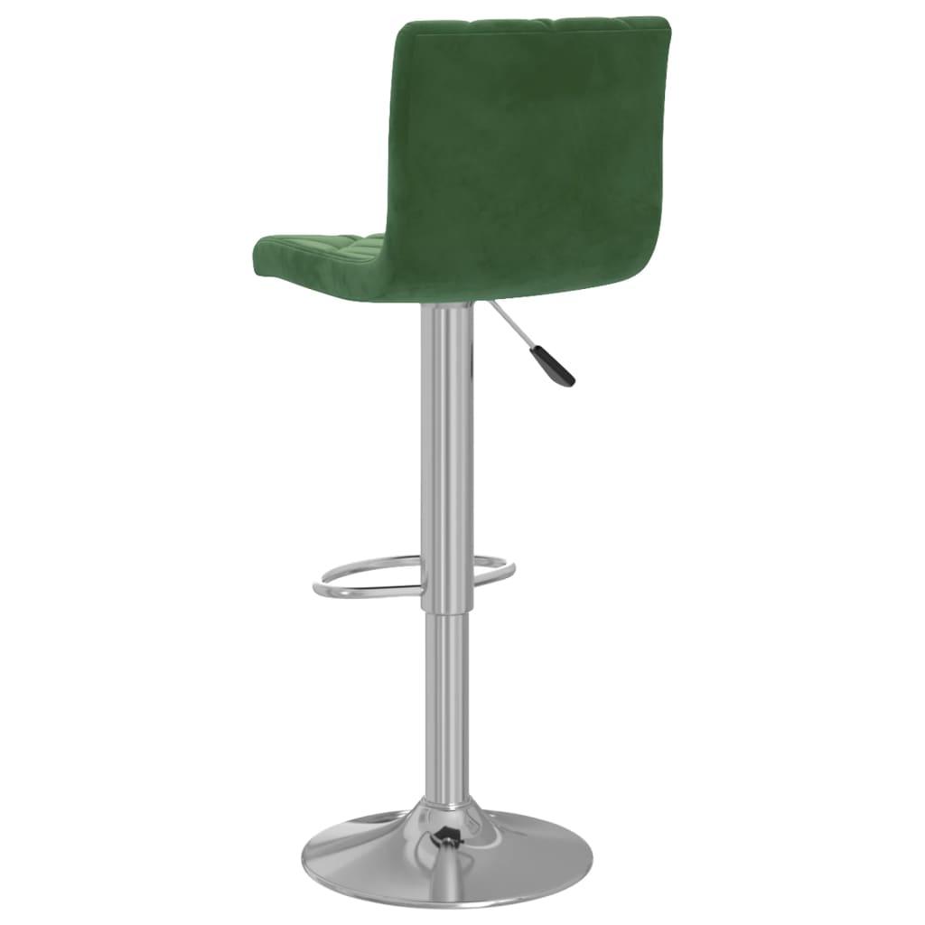 Tabourets de bar lot de 2 vert foncé velours - XIOS