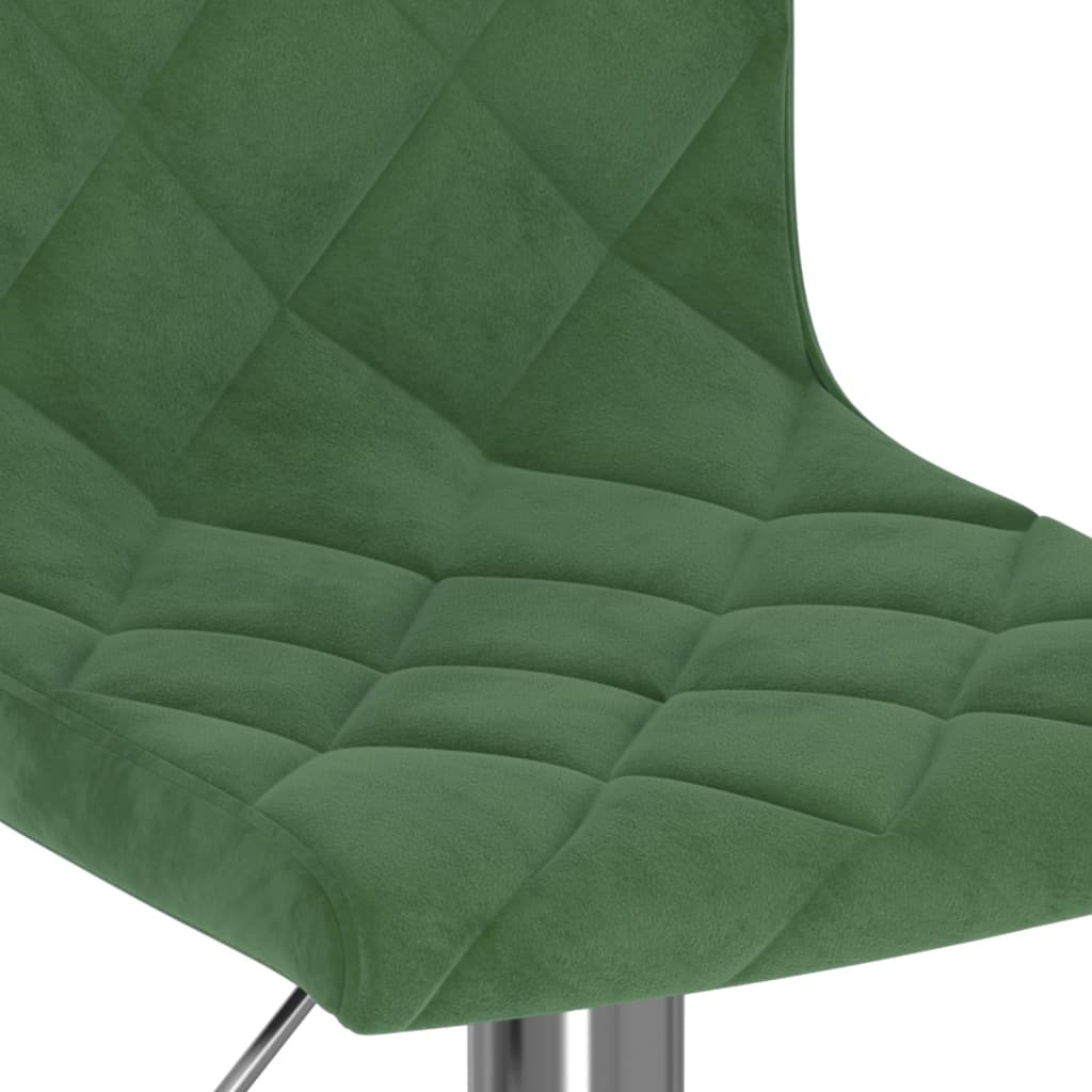 Tabourets de bar lot de 2 vert foncé velours - XIOS