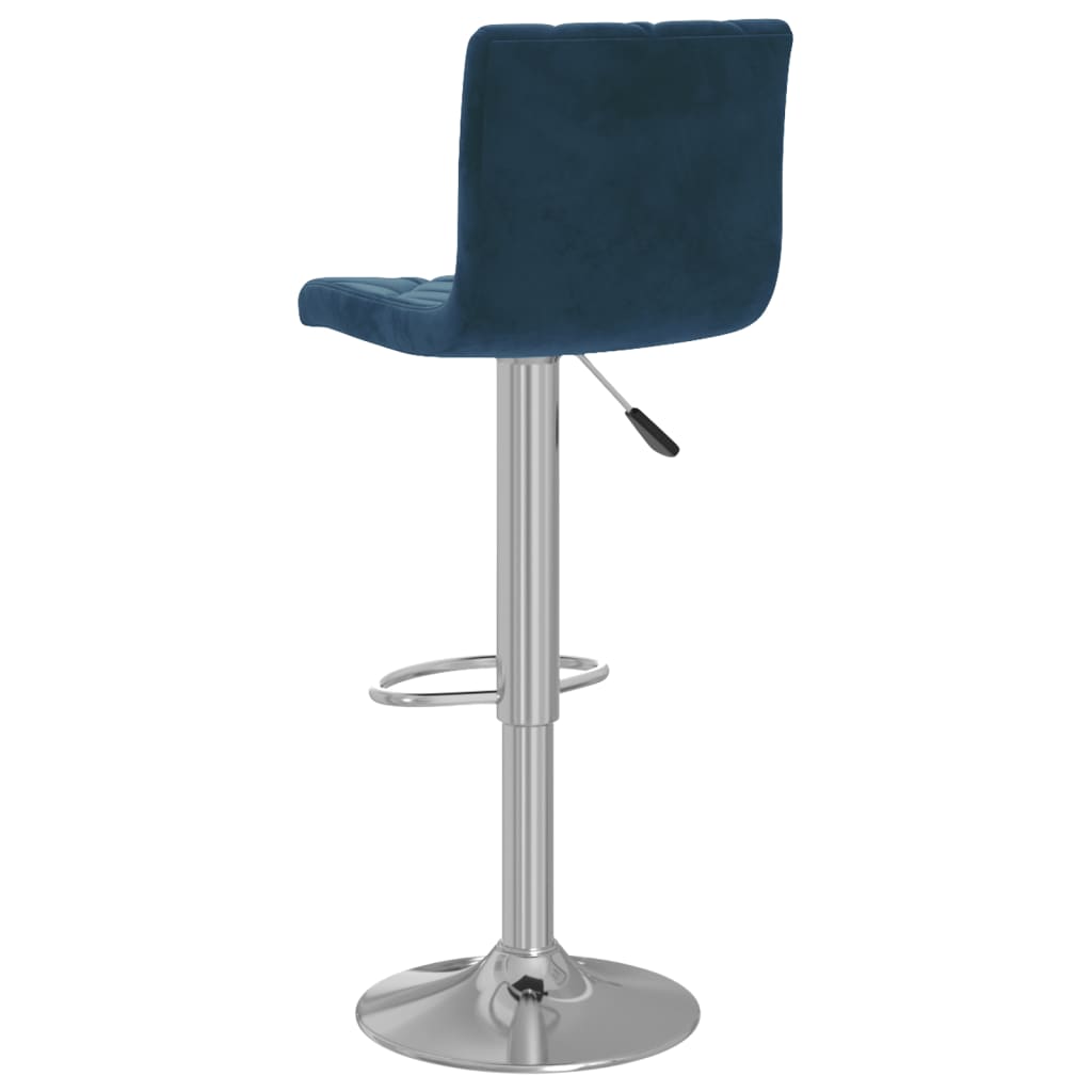 Tabourets de bar lot de 2 bleu velours - XIOS