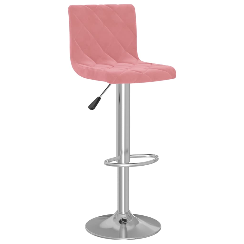 Tabourets de bar lot de 2 rose velours - XIOS