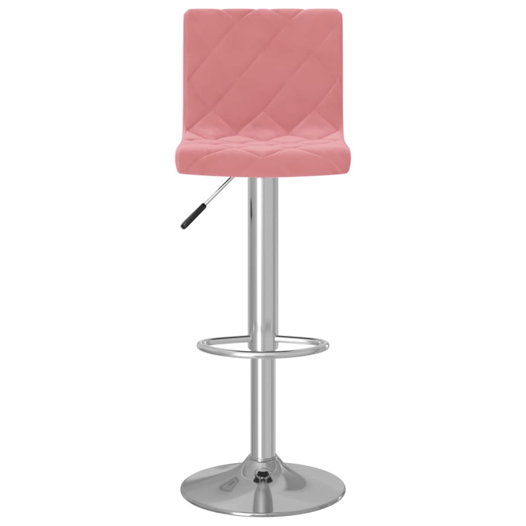 Tabourets de bar lot de 2 rose velours - XIOS