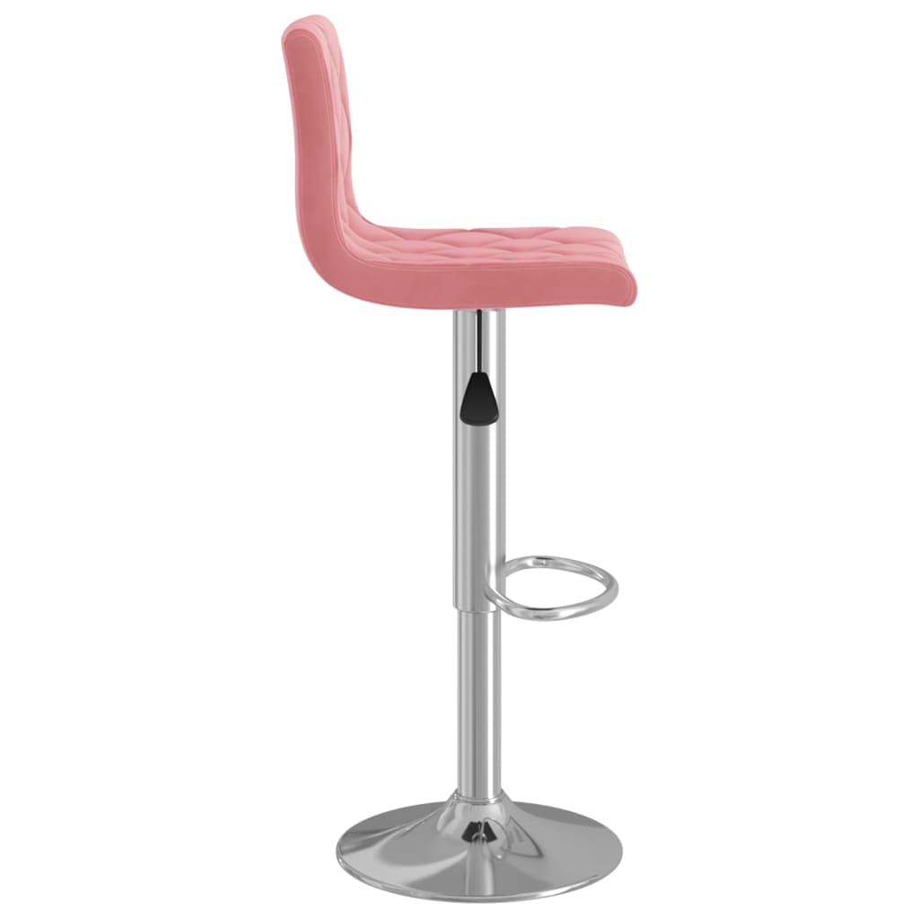 Tabourets de bar lot de 2 rose velours - XIOS