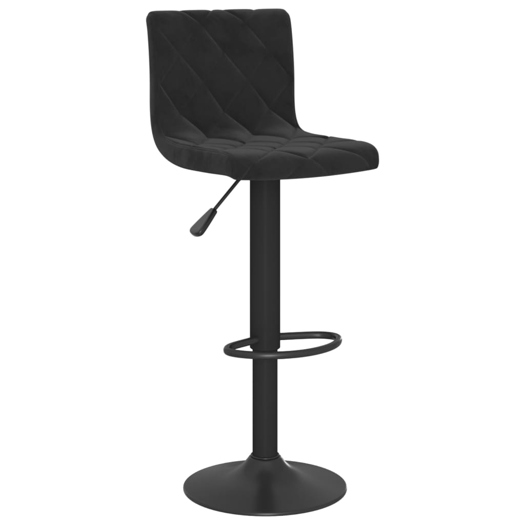 Tabourets de bar lot de 2 Noir Velours - XIOS