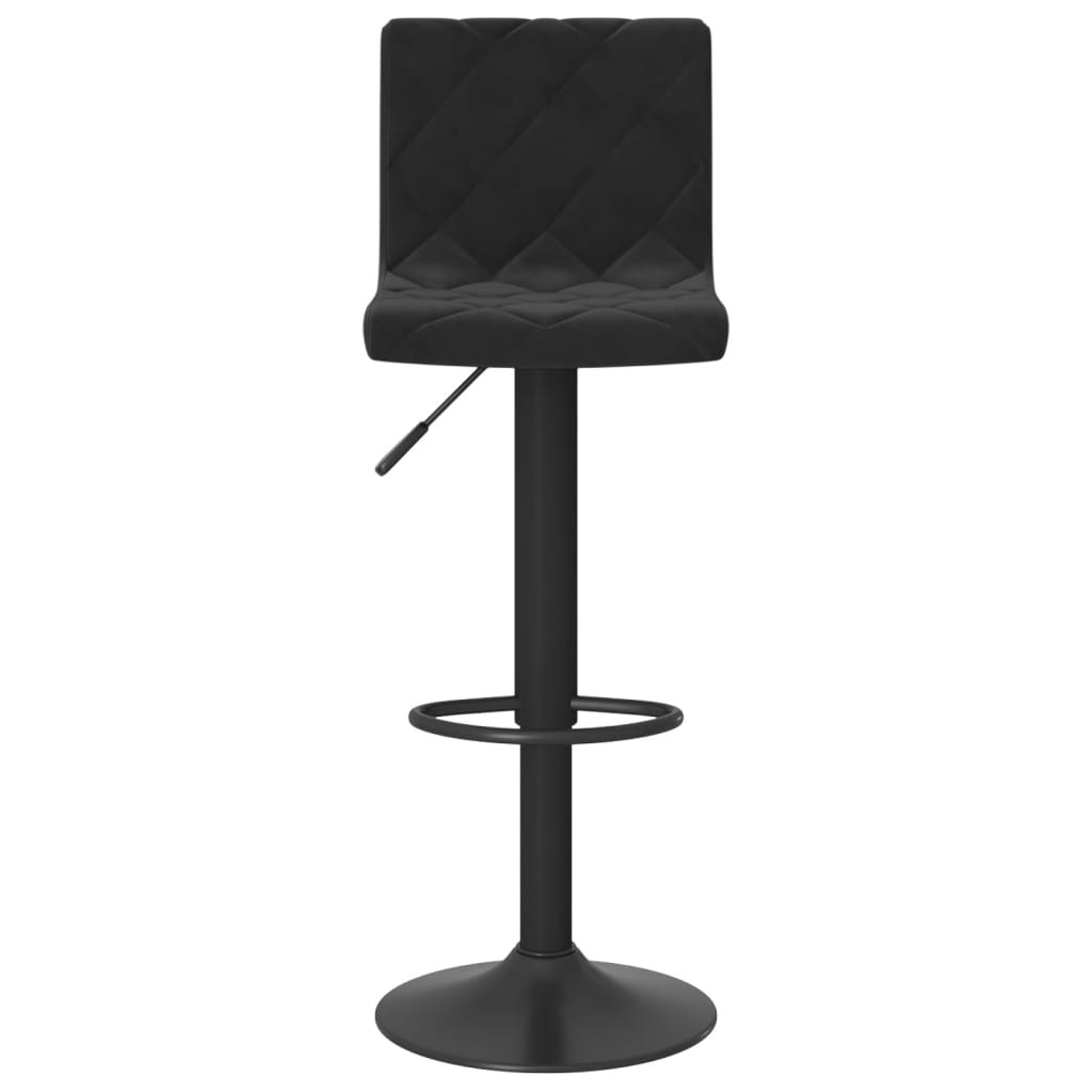Tabourets de bar lot de 2 Noir Velours - XIOS